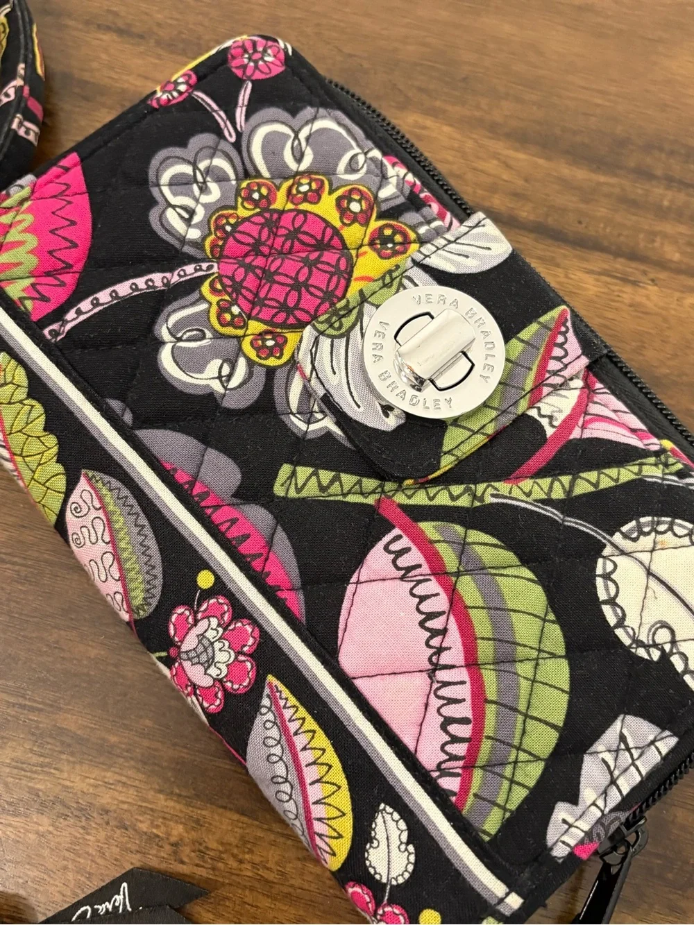 Retired Vera Bradley “Moon Blooms” Tote & matching wallet set
